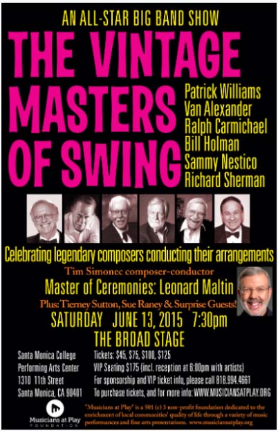 the vintage masters of swing flyer